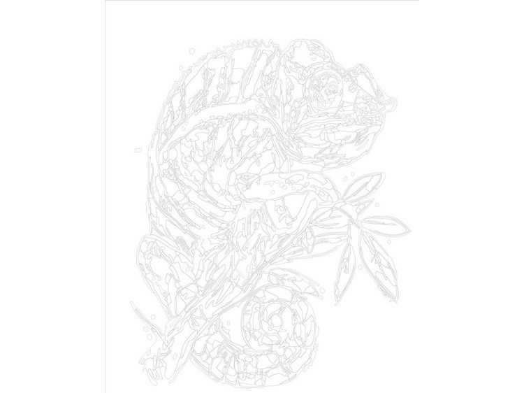 Картина по номерам «Цветной хамелеон» — картинка 3