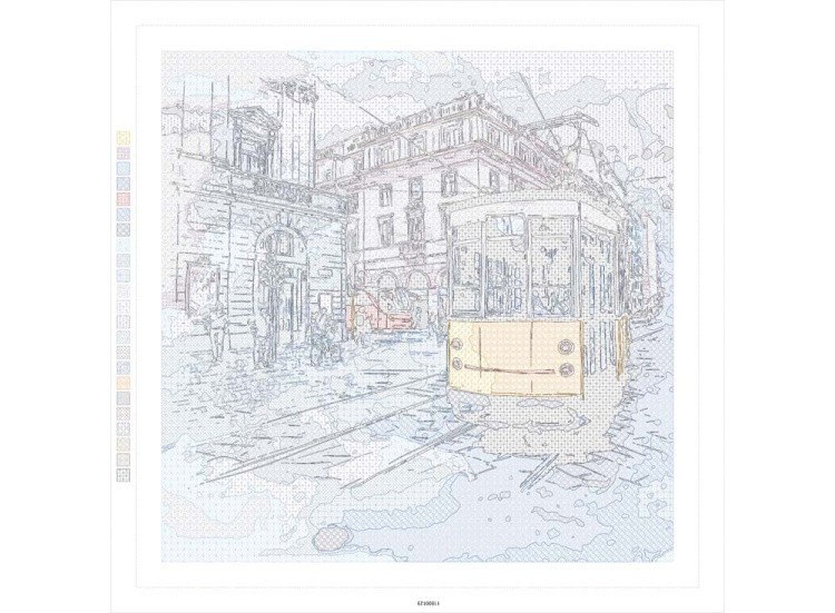 Картина по номерам «Трамвай» — картинка 3