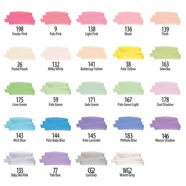 Маркеры для скетчинга двусторонние BRAUBERG ART DEBUT BLACK, цвет: пастельные цвета — картинка 15