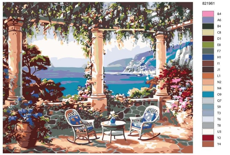 Картина по номерам «Летняя терраса» — картинка 2