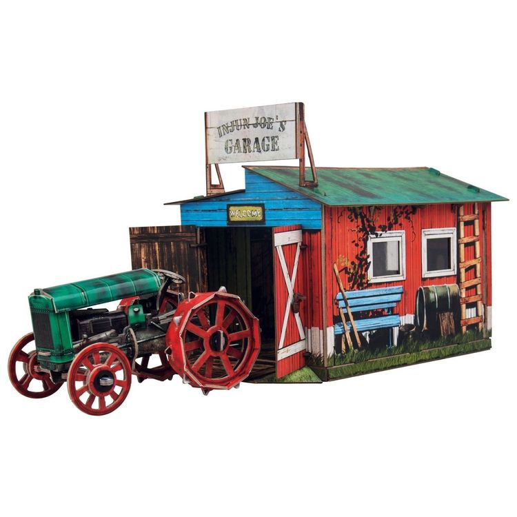 Сборная модель из картона «Трактор и гараж»