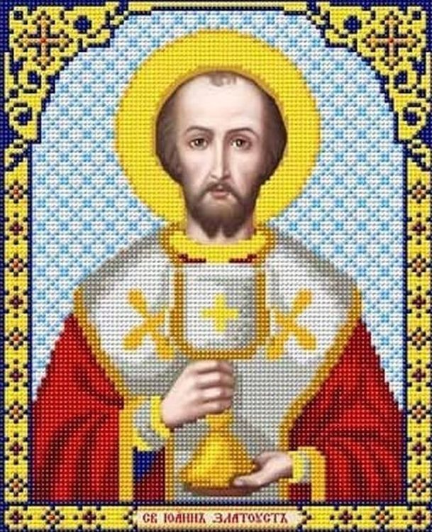 Рисунок на ткани «Святой Иоанн Златоуст»
