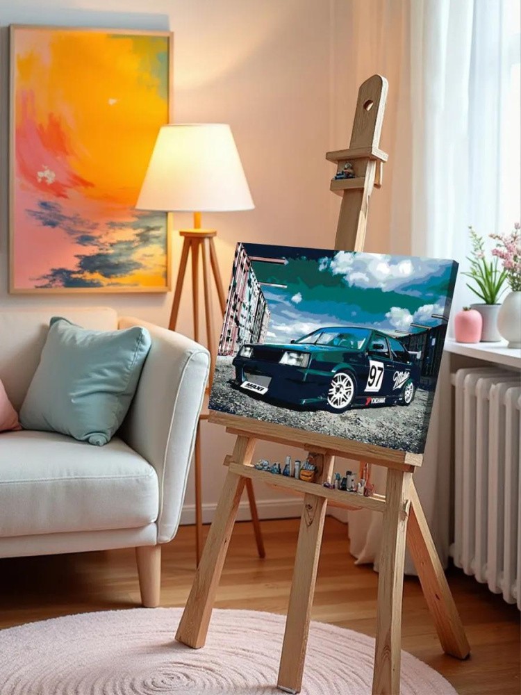 Картина по номерам «ВАЗ-2109: тюнингованная спортивная Лада девятка» — картинка 10