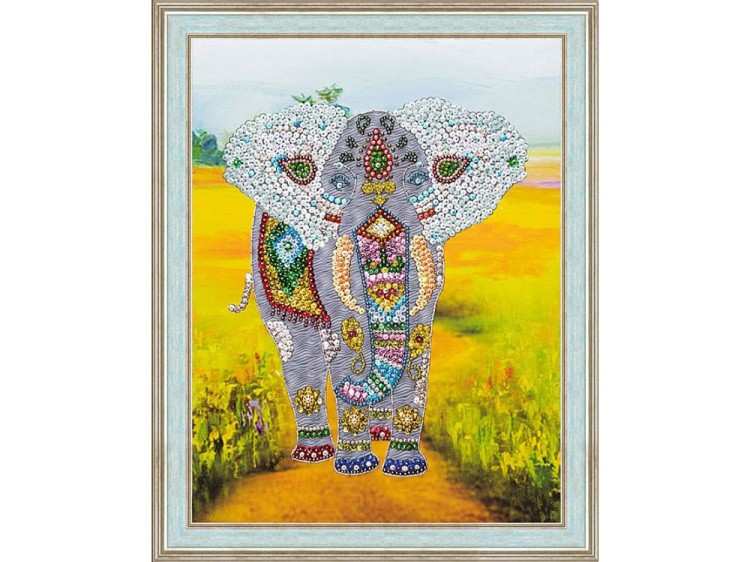 Картина на холсте из пайеток «Слон» — картинка 2