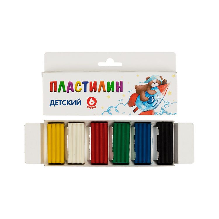 Пластилин Мишка KNYB-06, 6 цветов — картинка 2