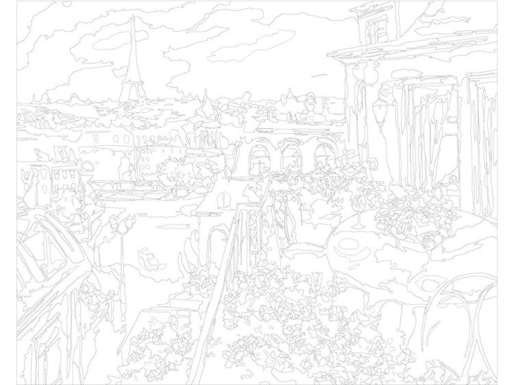 Картина по номерам «Вечерний Париж» — картинка 3