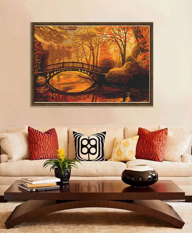 Алмазная вышивка «Осень в старом парке» — картинка 3