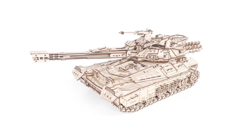 Деревянный конструктор, сборная модель танка Lemmo «Хищник» — картинка 11
