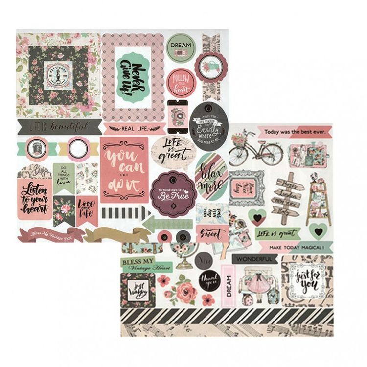 Набор бумаги для скрапбукинга «Ночные фиалки» 30,5x30,5 см — картинка 19