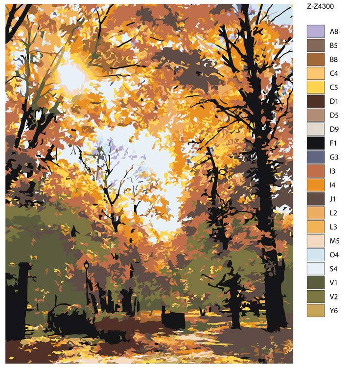 Картина по номерам «Парк осенью» — картинка 2