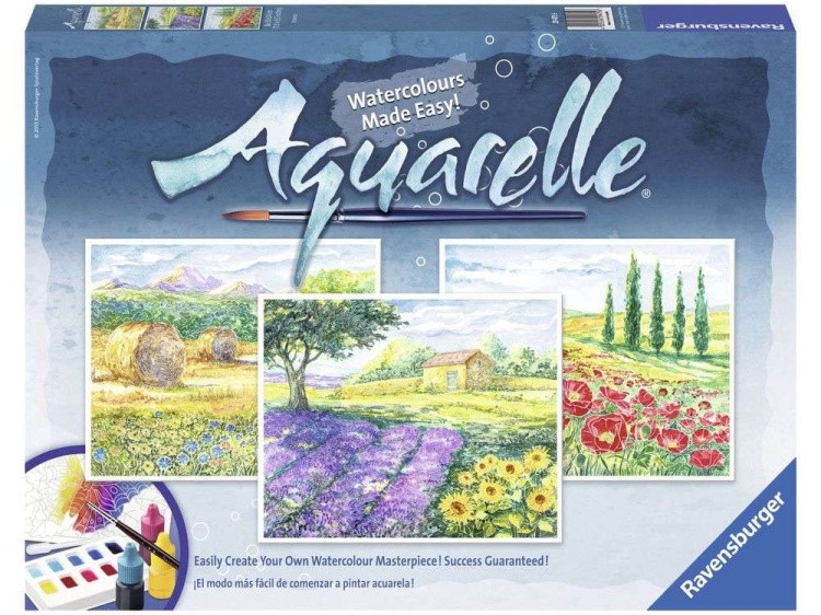 Картина акварелью по контурам «Прованс» — картинка 5