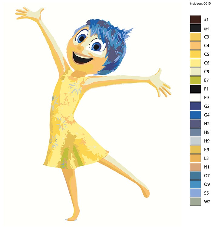 Картина по номерам «Головоломка 2: Радость, мультики 40x50» — картинка 2