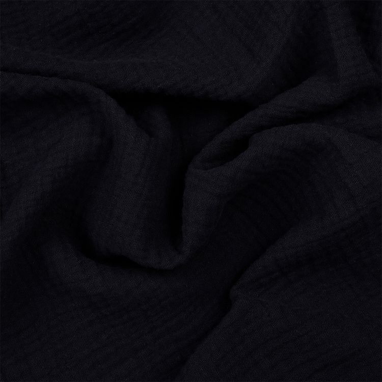 Ткань Муслин, 1 м х 130 см, 125 г/м², цвет: черный, TBY — картинка 3