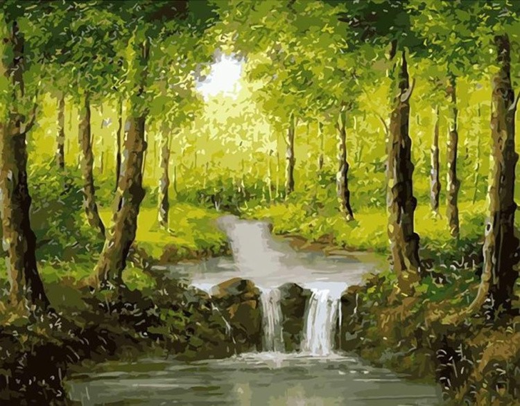 Картина по номерам «Маленький водопад»