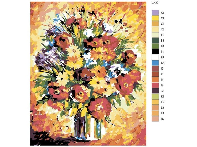 Картина по номерам «Яркий букет» — картинка 2