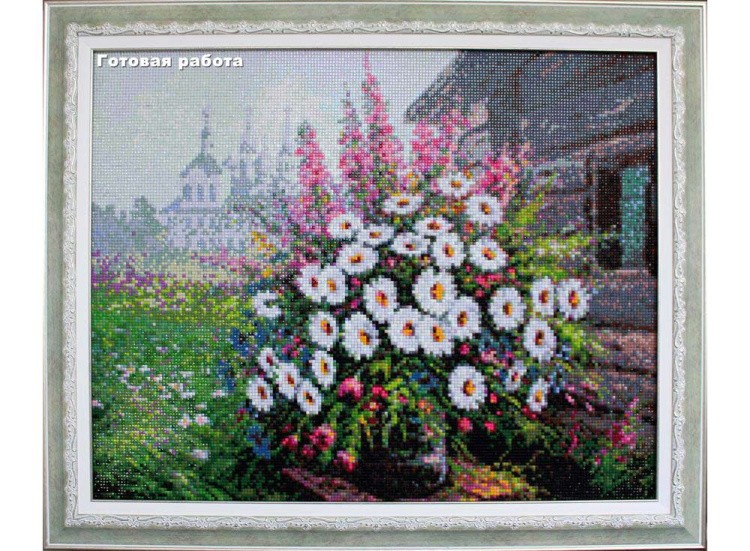 Алмазная вышивка «Букет полевых цветов» — картинка 3