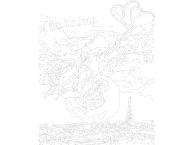 Картина по номерам «Je t'aime» — картинка 3