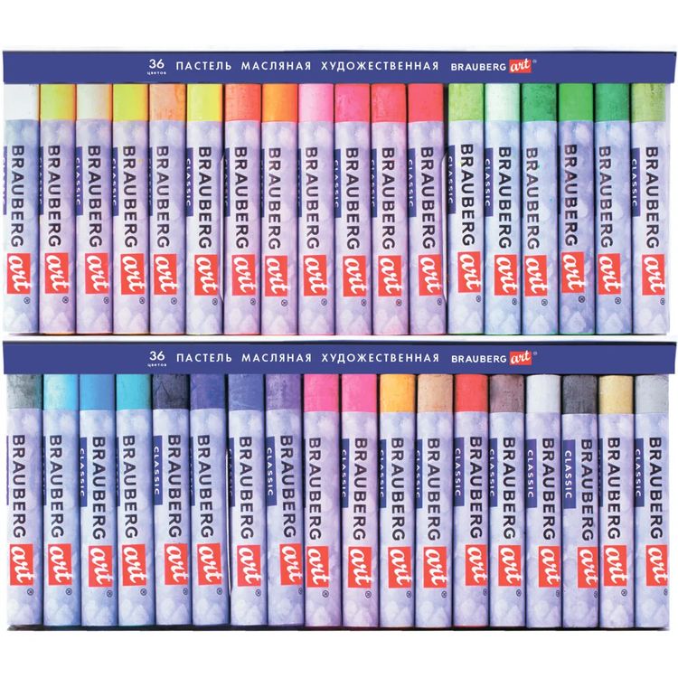 Пастель масляная художественная, 36 цв., круглое сечение, BRAUBERG ART CLASSIC — картинка 3