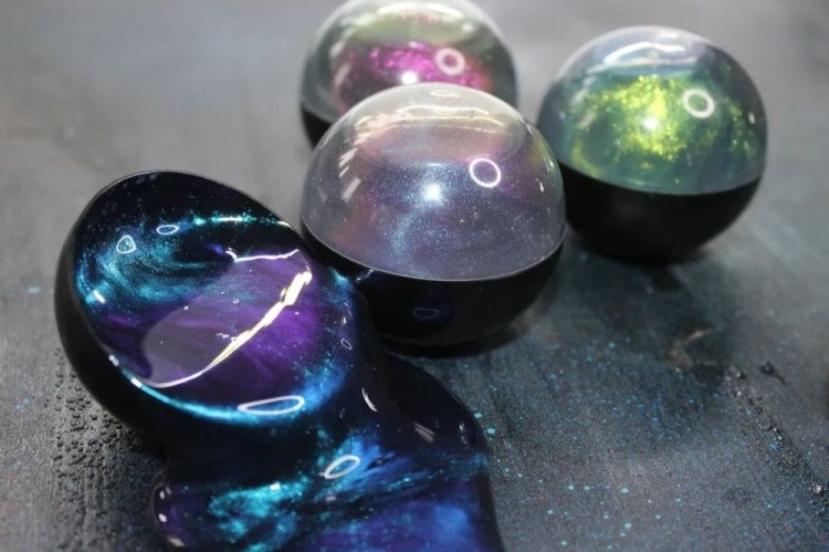 Слайм Стекло «Хамелеон», синий, 70 г — картинка 3