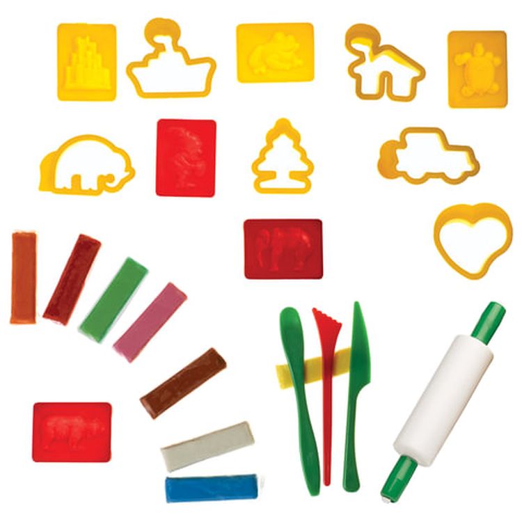 Пластилин JOVI (Испания), набор, 8 цветов, 200 г, 12 форм, 3 стека, скалка — картинка 4