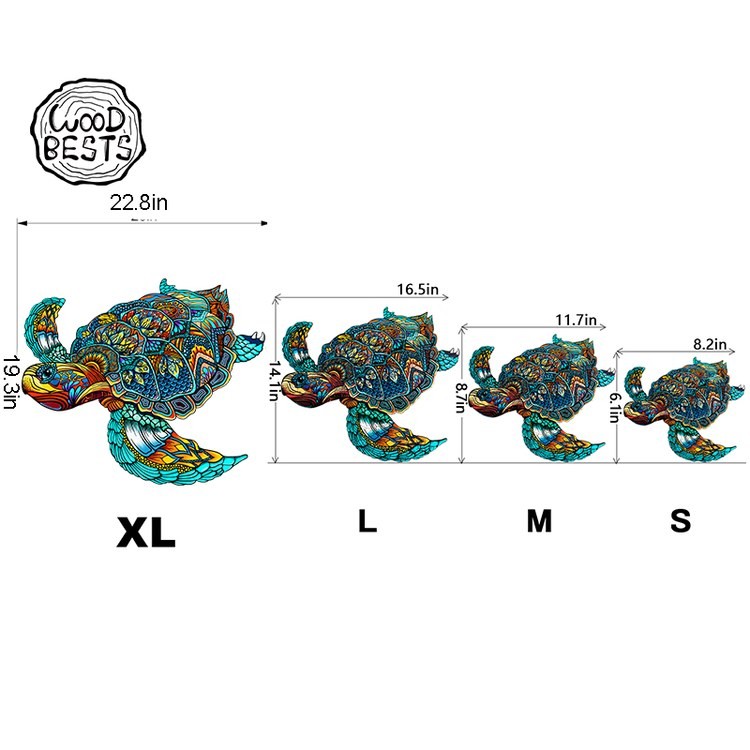 Деревянные пазлы «Морская Черепаха XL», Woodbests — картинка 3