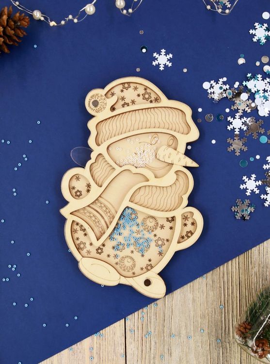 Органайзер для бисера с крышкой «Снеговик» — картинка 4