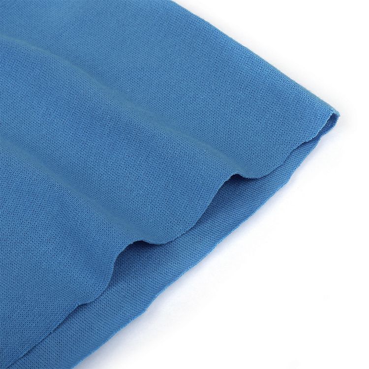 Ткань трикотаж Рибана с лайкрой, 3 м, ширина 80-90 см, 215 г/м2, опененд, цвет: голубика, TBY — картинка 5