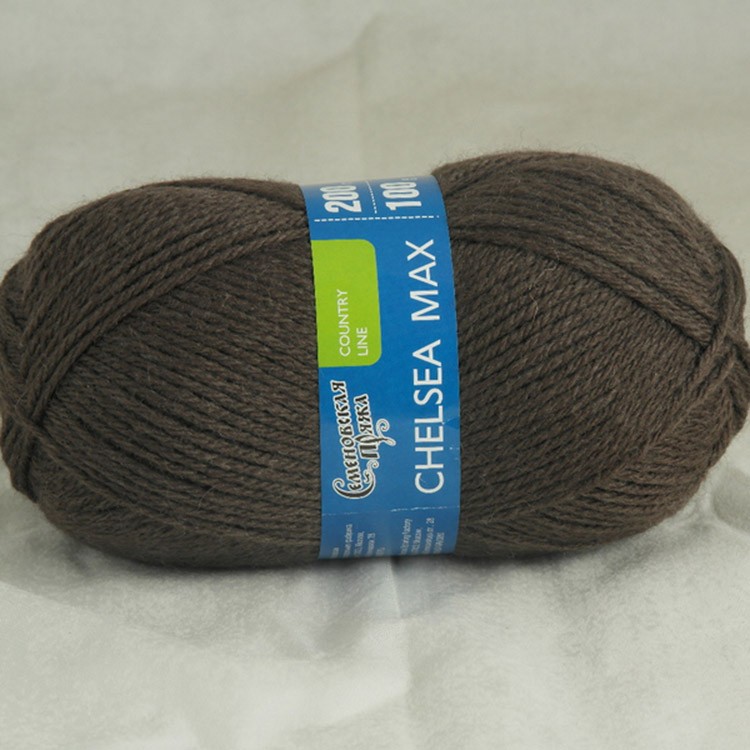 Пряжа Семеновская Chelsea MAX (70666), кофе 5 шт. по 100 г — картинка 2