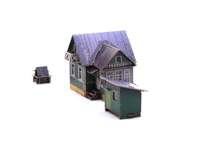 Сборная модель из картона «Летний домик (эпоха IV) 1966-1985 СССР» — картинка 3