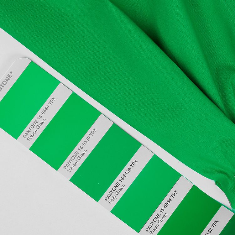 Ткань Поплин стрейч, 5 м x 150 см, 125 г/м², цвет: зеленый, TBY — картинка 4