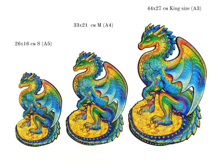 Деревянный пазл Unidragon «Оберегающий Дракон», размер M (А4) — картинка 11