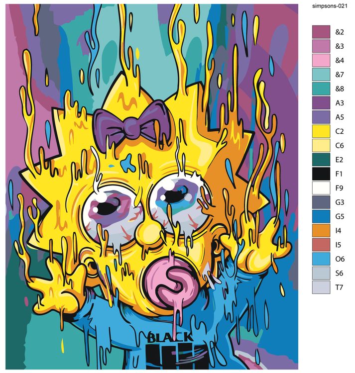 Картина по номерам «Simpsons Симпсоны: Мэгги» — картинка 2