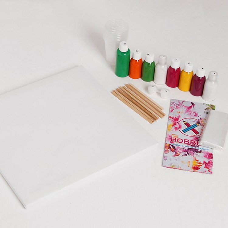 Набор для рисования жидким акрилом Флюид Арт «Цветы» — картинка 2