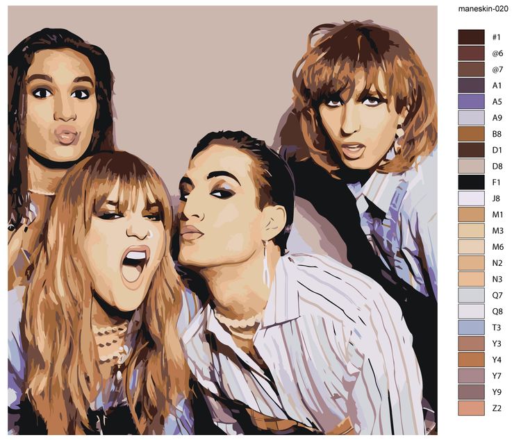 Картина по номерам «Группа Maneskin Манескин 9» — картинка 2