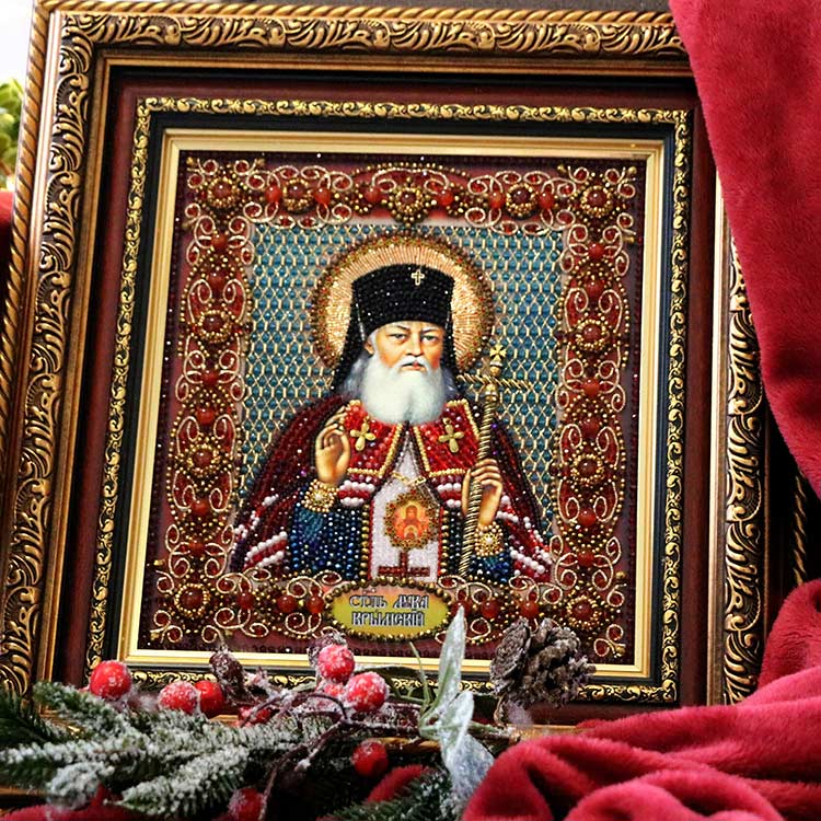Вышивка Образа в каменьях «Святитель Лука Крымский» — картинка 3