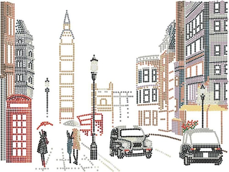 Алмазная вышивка «Дождливый Лондон» — картинка 2
