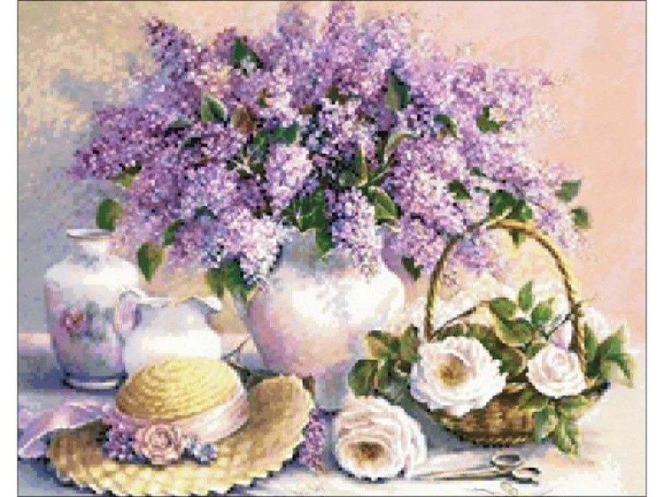 Алмазная вышивка «Сирень» — картинка 2