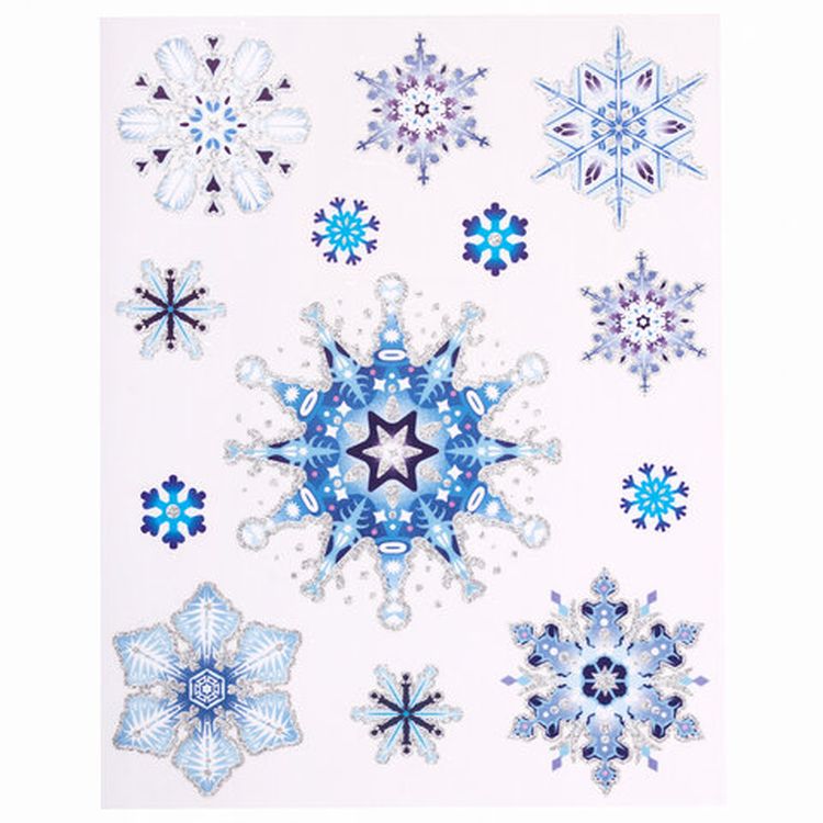 Украшение для окон и стекла «Синие снежинки 1» — картинка 2