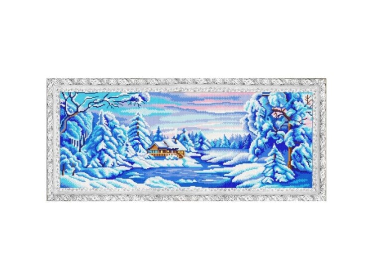 Рисунок на ткани «Зима искристая»