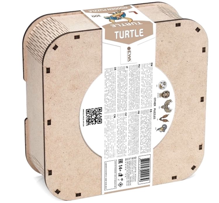 Деревянный, фигурный пазл EWA «Морская Черепаха L», 39x55 см — картинка 6