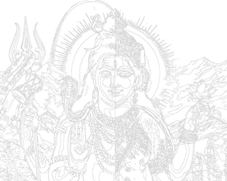 Картина по номерам «Религия индуизм: Шива и Парвати (Шакти)» — картинка 3