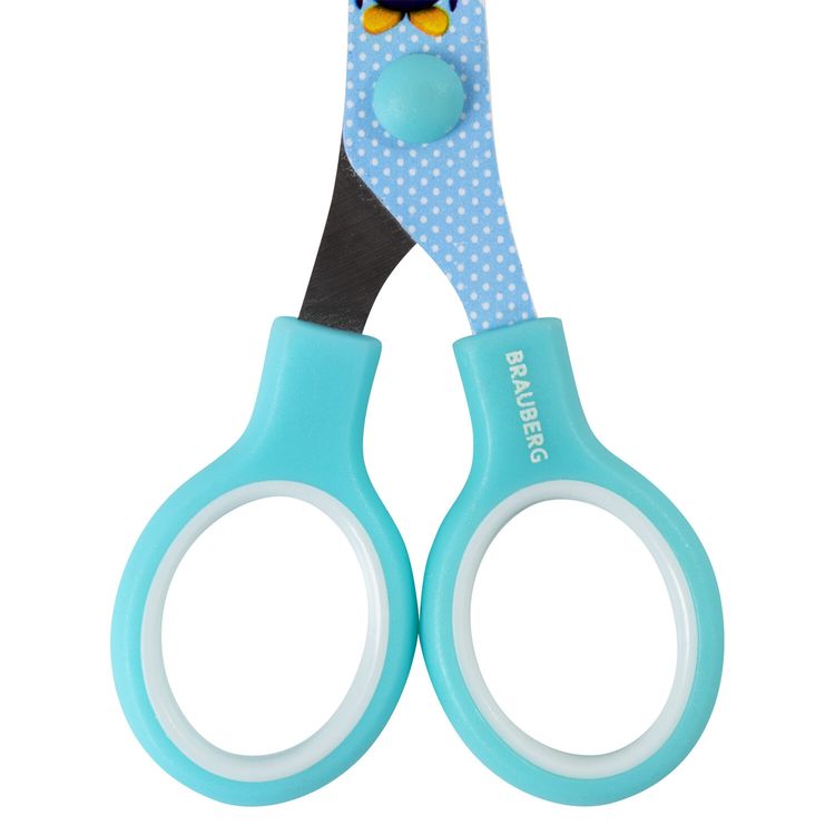 Ножницы Kid Series, 13 см, с цветной печатью «Далматин», закругленные, Brauberg — картинка 3