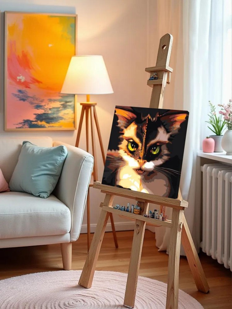 Картина по номерам «Кот-дракон» — картинка 9