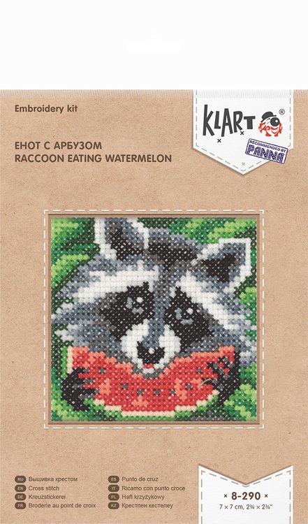 Набор для вышивания «Енот с арбузом» — картинка 2