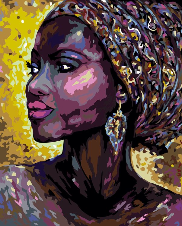Картина по номерам «Африканская принцесса»