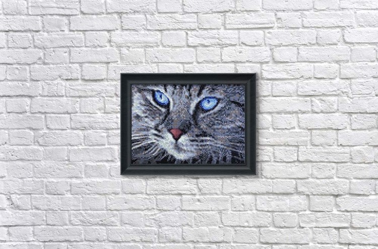 Алмазная вышивка «Голубые глаза» — картинка 3