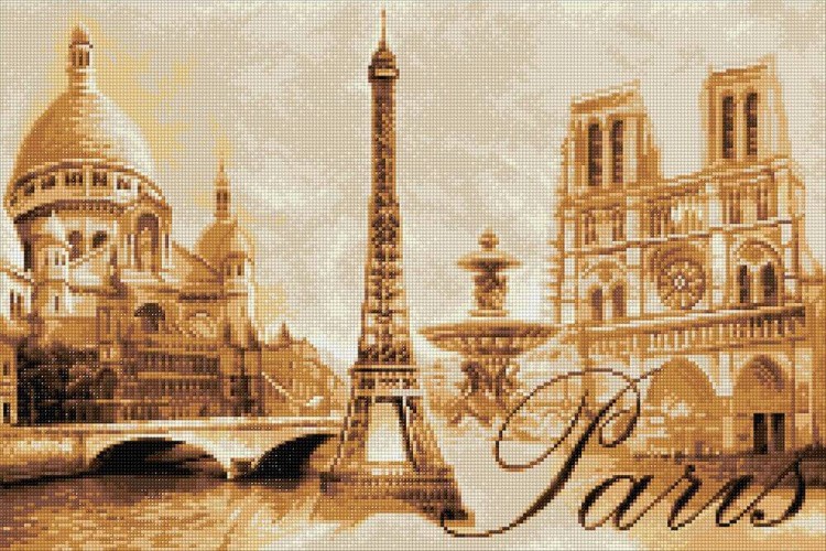Алмазная вышивка «История Парижа»