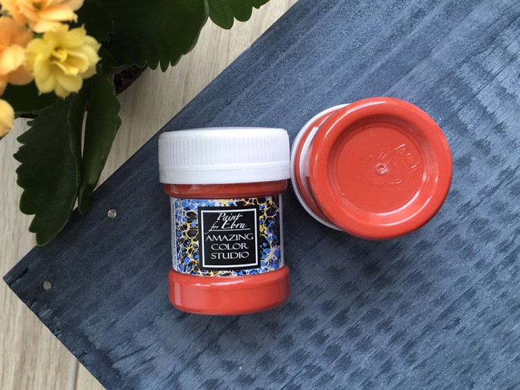 Краска для эбру красная 30 мл, Amazing Color — картинка 2