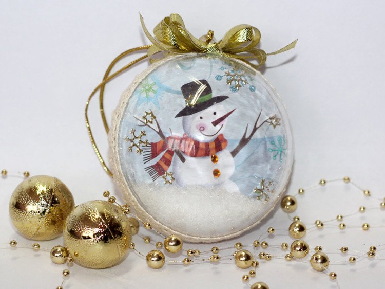 Шар пластиковый прозрачный половинками (d 10 см), 1 шт. — картинка 6