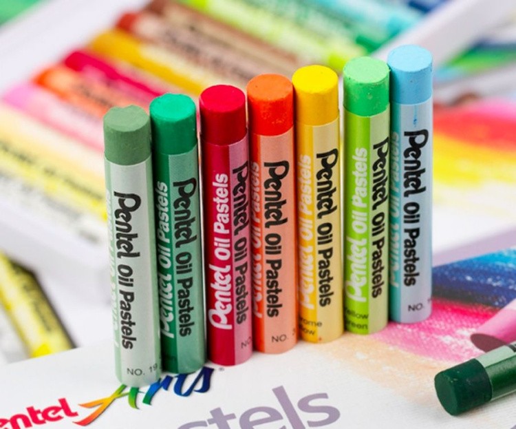 Пастель масляная Pentel Arts Oil Pastels, 16 цв. — картинка 9